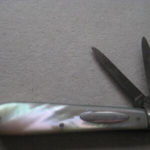 Rare George III Silver Mounted Mother of Pearl Twin Bladed Fruit Knife SK184