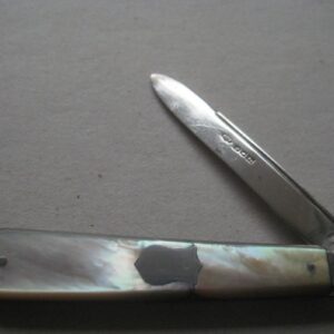 Rare London Hallmarked Edwardian Silver Bladed Folding Fruit Knife SK220