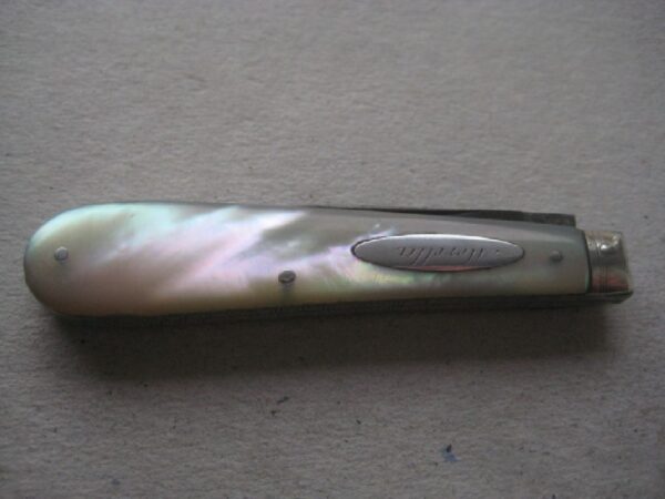 Rare George III Silver Mounted Mother of Pearl Twin Bladed Fruit Knife SK184 - Image 8