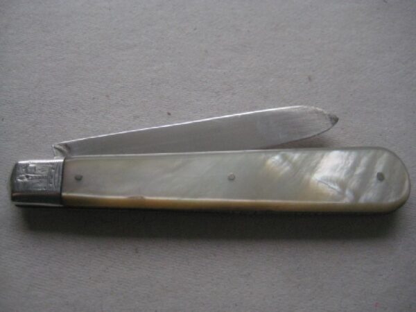 Rare London Hallmarked Edwardian Silver Bladed Folding Fruit Knife SK220 - Image 8