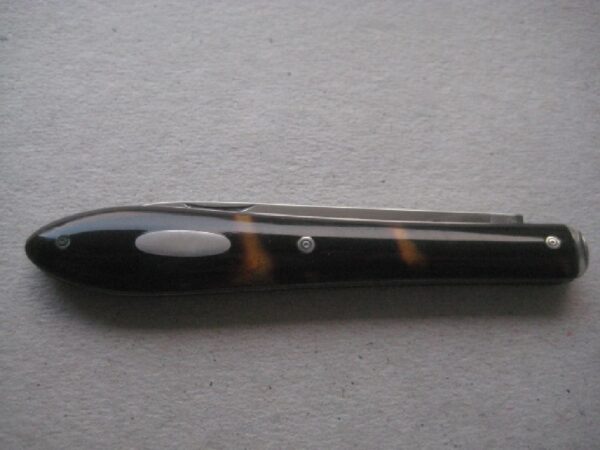 Rare French Tortoiseshell Hafted  Victorian Silver Bladed Folding Fruit Knife SK211 - Image 11