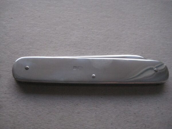 Rare George V Souvenir of Voyage R.M.J. Elmina Engraved Silver Folding Fruit Knife SK164 - Image 7