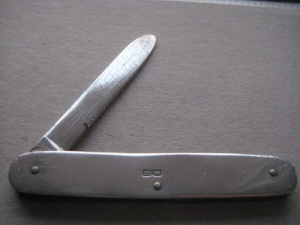 Rare Edwardian Elder Dempster R.M.J. Sekondi Engraved Silver Folding Fruit Knife SK205 - Image 2