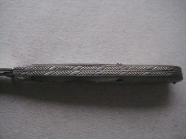 Rare George III Mother of Pearl Hafted Twin Bladed Silver Bladed Folding Fruit Knife SK46 - Image 5