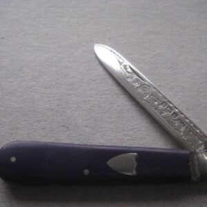 Rare George V Purple Bakerlite Plastic Hafted Silver Bladed Folding Fruit Knife SK150