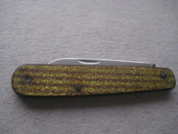 Rare George V Gold Bakerlite Plastic Hafted Silver Bladed Folding Fruit Knife SK118 - Image 6