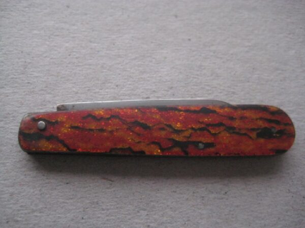 Rare George V Red Bakerlite Plastic Hafted Silver Bladed Folding Fruit Knife SK139 - Image 7