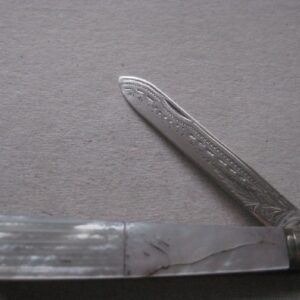 Rare George V Mother of Pearl Hafted Silver Bladed Folding Fruit Knife SK161