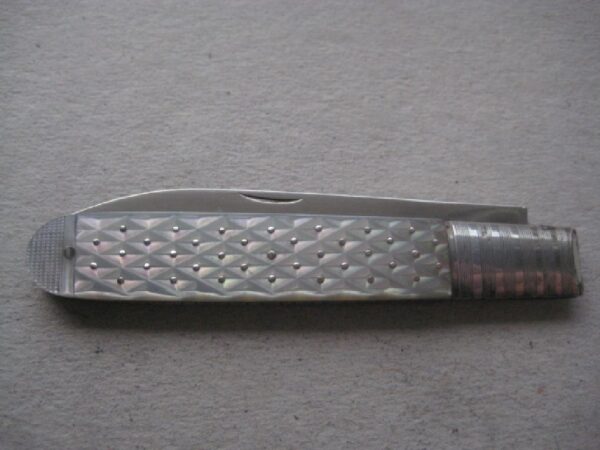 George IV Mother of Pearl Hafted Silver Bladed Folding Fruit Knife SK43 - Image 8