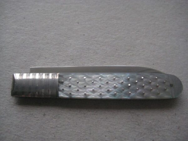 George IV Mother of Pearl Hafted Silver Bladed Folding Fruit Knife SK43 - Image 9