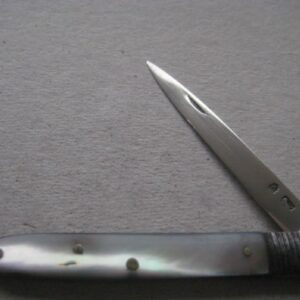 George III Mother of Pearl Hafted Silver Bladed Folding Fruit Knife SK26