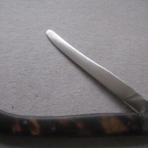 Rare George III Tortoiseshell Hafted Scimitar Silver Bladed Folding Fruit Knife SK89