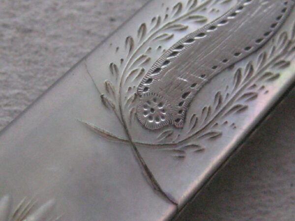 Rare George III Large Matching Mother of Pearl Hafted Silver Bladed Folding Fruit Knife and Fork  SK77 - Image 4