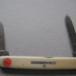 Victorian  Bone Hafted Twin Steel Bladed Penknife SK110 BLETCH