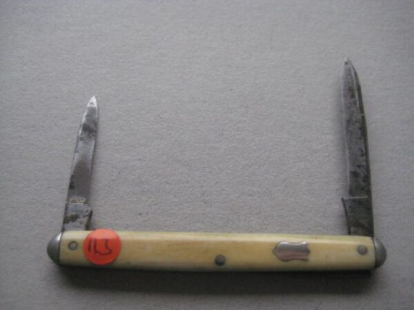 Victorian Bone Hafted Twin Quill Bladed Penknife SK113 BLETCH