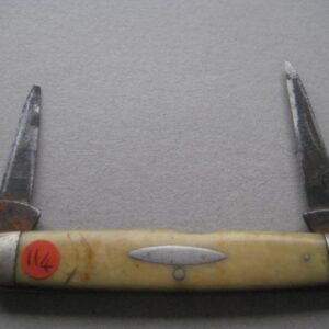 Victorian Bone Hafted Twin Steel Bladed Penknife SK114 BLETCH