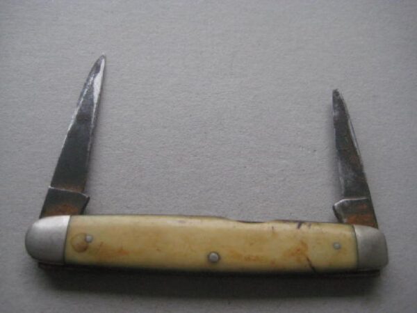 Victorian Bone Hafted Twin Steel Bladed Penknife SK114 BLETCH - Image 2