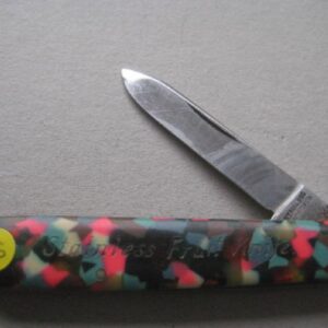 George V Colour Checked Bakerlite Plastic Hafted Stainless Fruit Knife Steel Bladed Penknife SK116 BLETCH