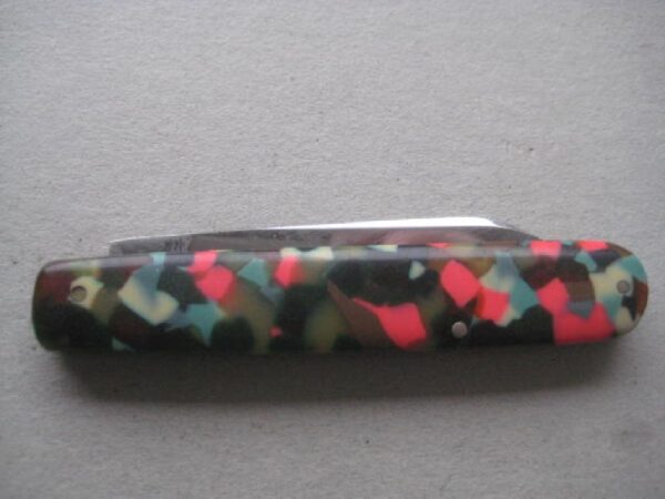 George V Colour Checked Bakerlite Plastic Hafted Stainless Fruit Knife Steel Bladed Penknife SK116 BLETCH - Image 8