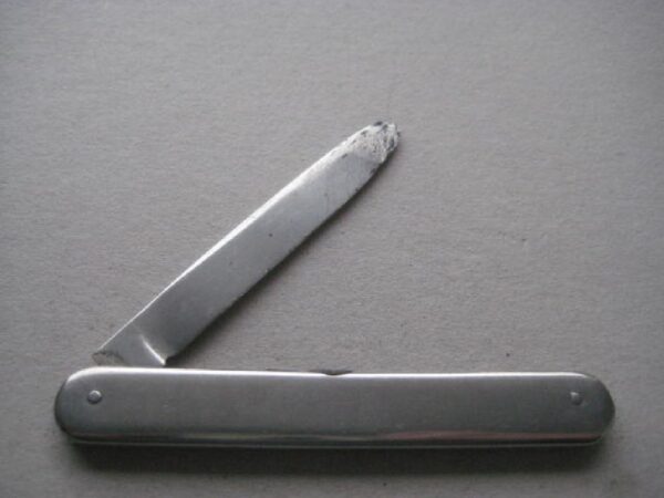 Victorian Silver Plated Hafted Fruit Engraved Steel Bladed Penknife SK118 BLETCH - Image 2