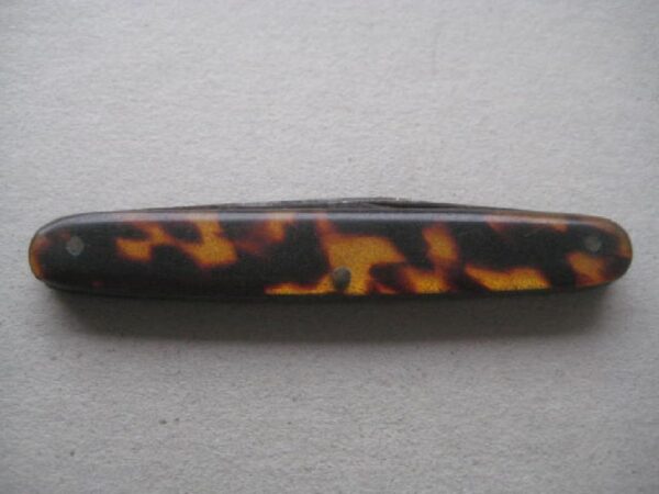 Victorian Tortoiseshell Hafted Twin Steel Bladed Penknife SK119 BLETCH - Image 6