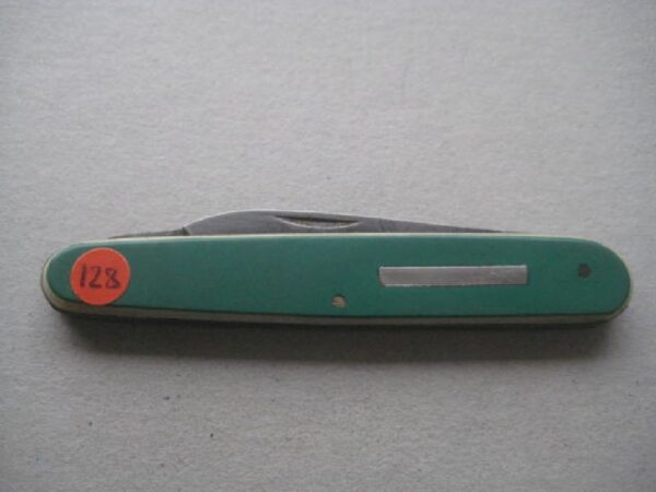 George V Green Bakerlite Plastic Hafted Twin Steel Bladed Penknife SK128 BLETCH - Image 7