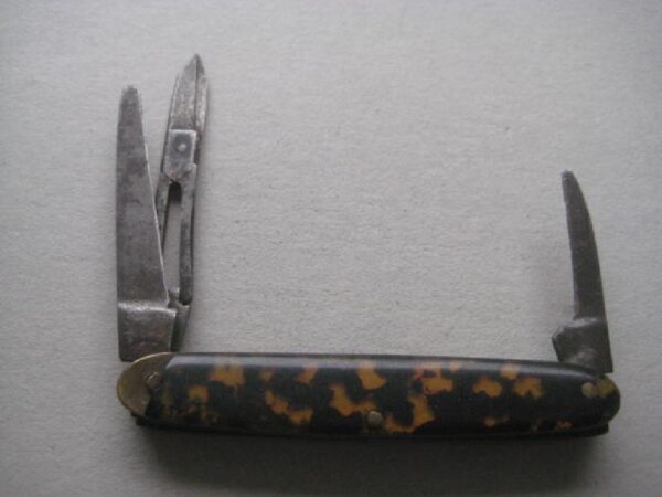 Victorian Tortoiseshell Hafted Multi-Bladed Penknife SK130 BLETCH - Image 2