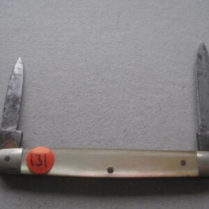 Victorian Mother of Pearl Hafted Twin Bladed Penknife SK 131 BLETCH