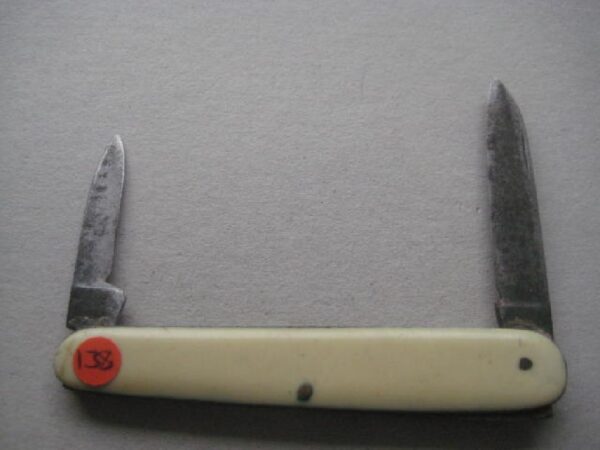 Victorian Bone Hafted Twin Steel Bladed Penknife SK138 BLETCH